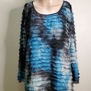 NOTATIONS RUFFLED  blouse